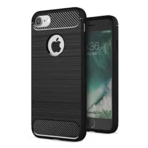 iPhone 8 hoesje brushed carbon fiber zwart