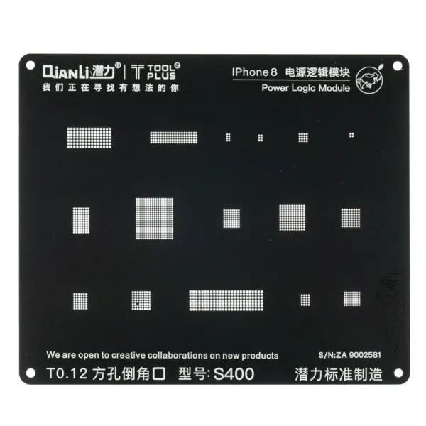 Qianli iPhone 8/8P/X reball stencil stroom module 2D