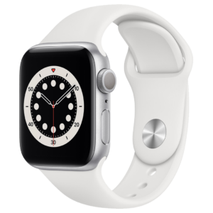 Apple Watch Series 6 40mm - Zilver Aluminium Wit Sportband